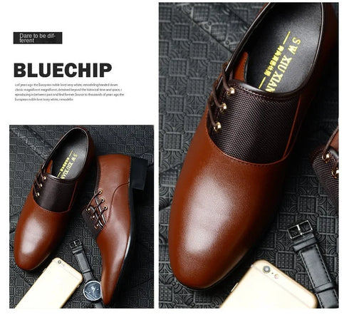 Men's Formal Leather Oxford Shoes for Business and Casual Occasions